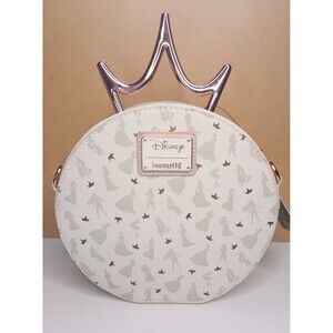 Loungefly Disney Princess Ultimate Celebration Crossbody Bag Round White NWT